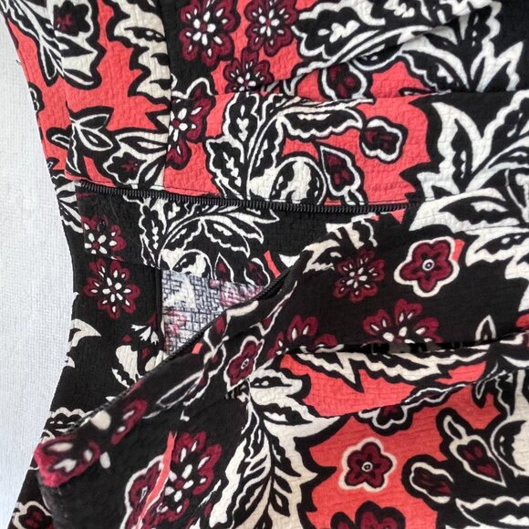 Pretty floral pink black white size 2 knee length H&M - Picture 4 of 7